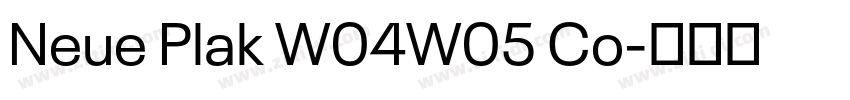 Neue Plak W04W05 Co字体转换
